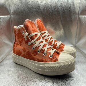 Size 6.5 Converse CTAS Lift Womens Embroidery Hi Bright Madder Shoes A02233C